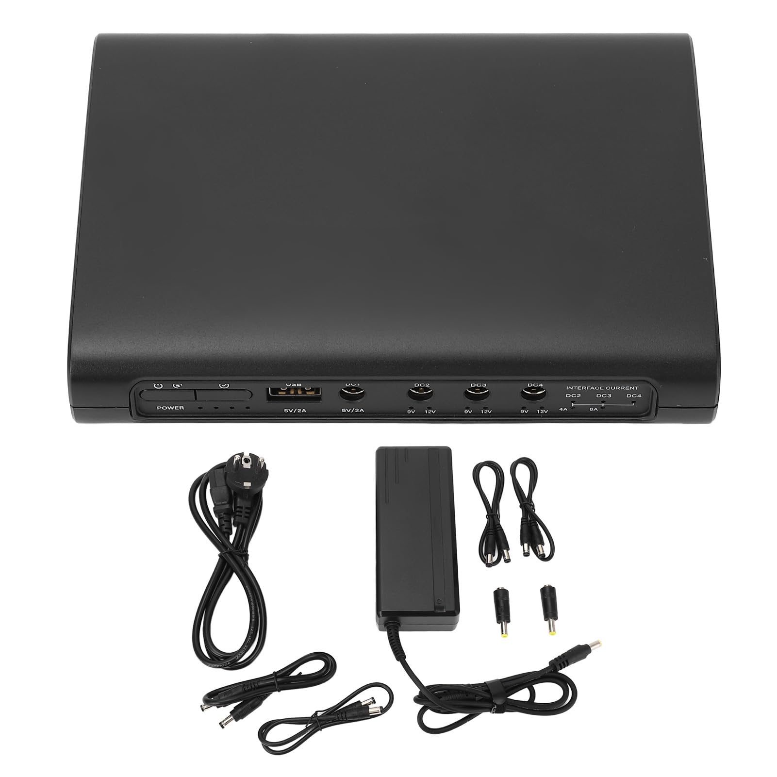 Zapasowy Zasilacz UPS, 25600 MAh 94,72 Wh 5 V 9 V 12 V Komputerowy Zasilacz Awaryjny, Mini Zapasowy Zasilacz Akumulatorowy z Portem ładowarki USB do Kamery Bezpieczeństwa