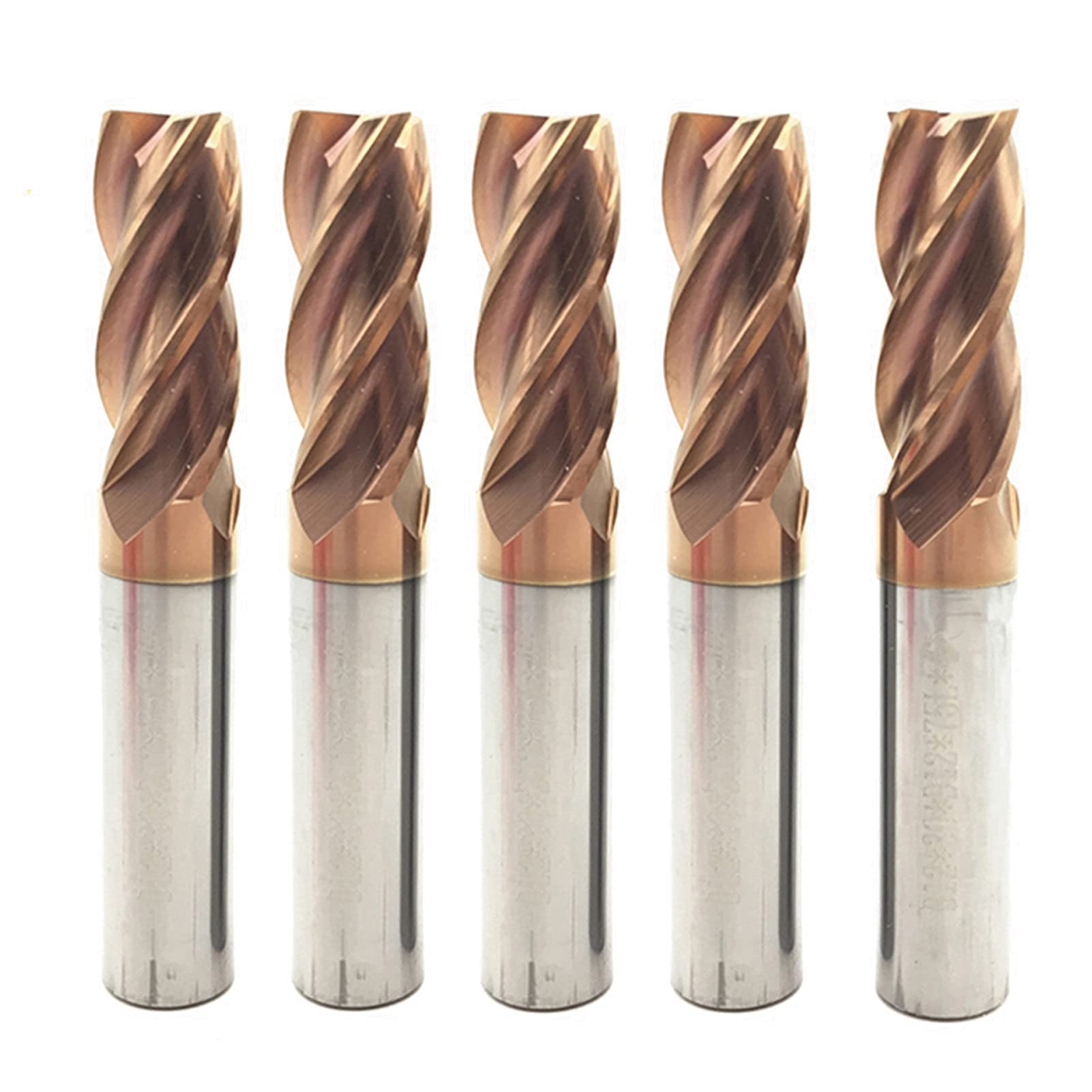 TTT Espiga CNC MACHING ENDMILLS HRC55 Molino de Extremo de carburo 4FLUTOS Herramienta de Corte de Acero de tungsteno Recubrimiento de tungsteno