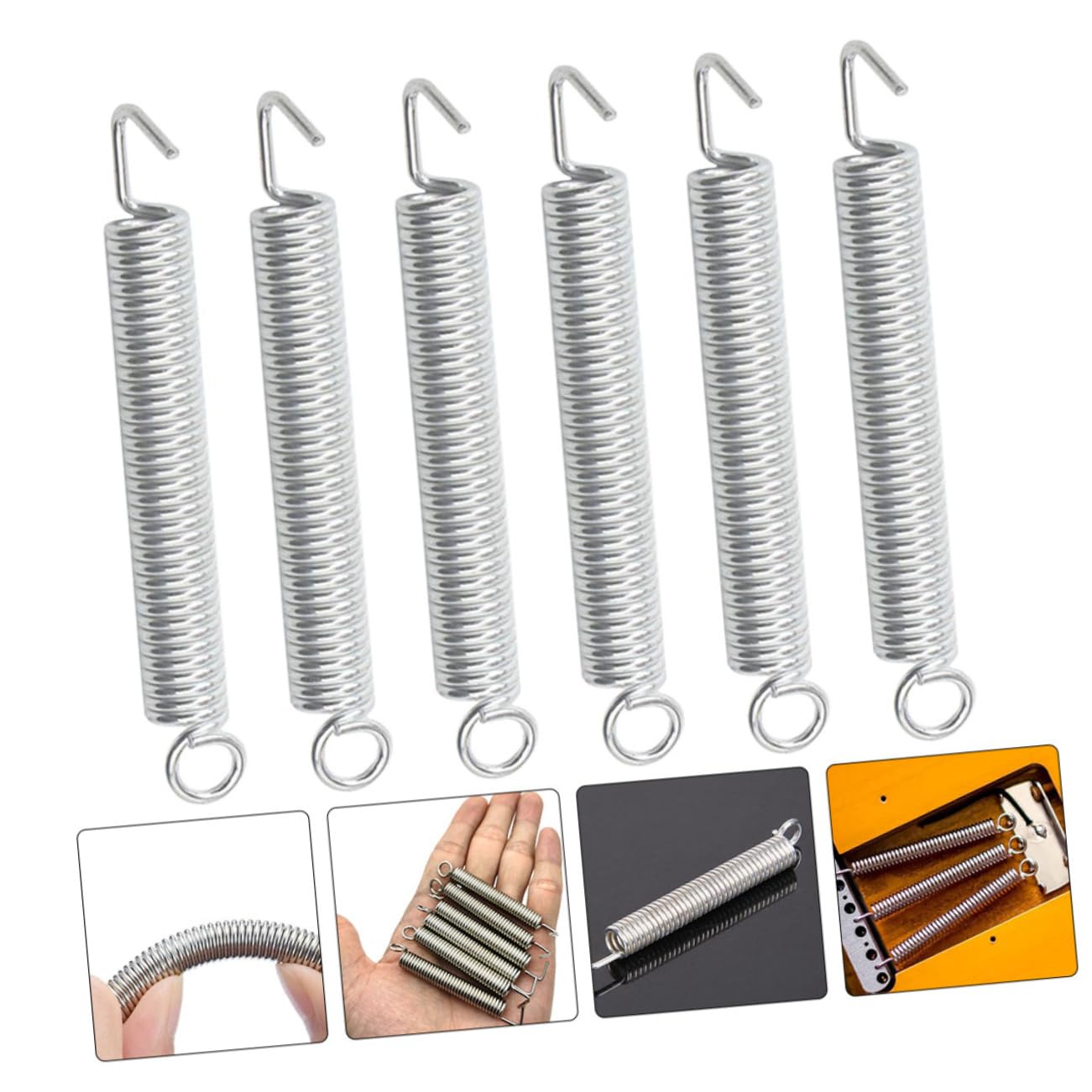Ressorts De Chevalet Trémolo Pour Guitare Électrique - Kit Avec 5 Ressorts, 2 Vis, 1 Griffe - Compatible Systèmes Vintage Et Modernes - 2