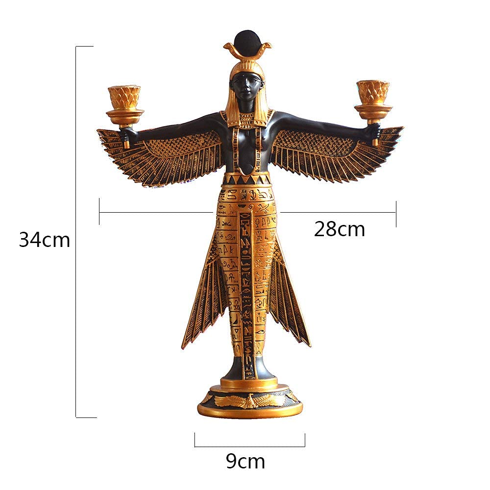 Amazon.co.jp: エジプトのイシスの女神の彫刻、創造的な装飾、手描きの