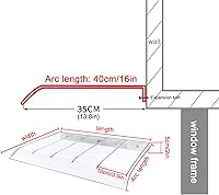 Vista 3 de Toldo para ventana, toldo para puerta delantera, toldo arqueado, toldo para patio, toldo de entrada, toldo de entrada, protección contra la lluvia