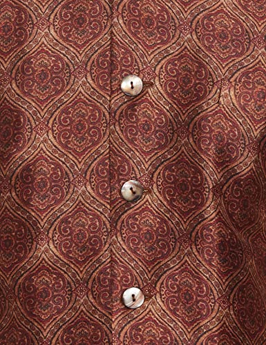 Image of ethnix Rust Polyester Blend Regular Fit Bundi