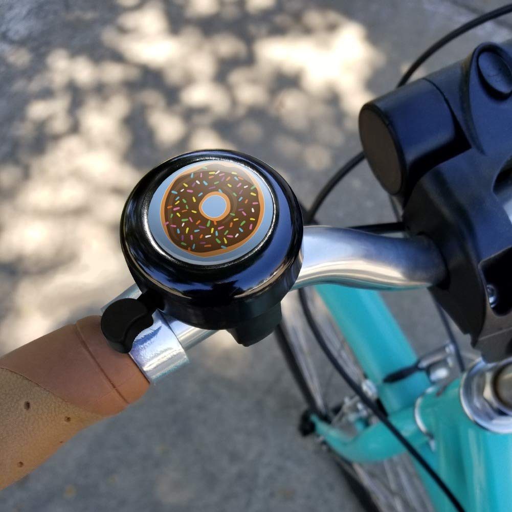GRAPHICS & MORE Cute Donut with Sprinkles Chocolate Icing Bicycle Handlebar Bike Bell