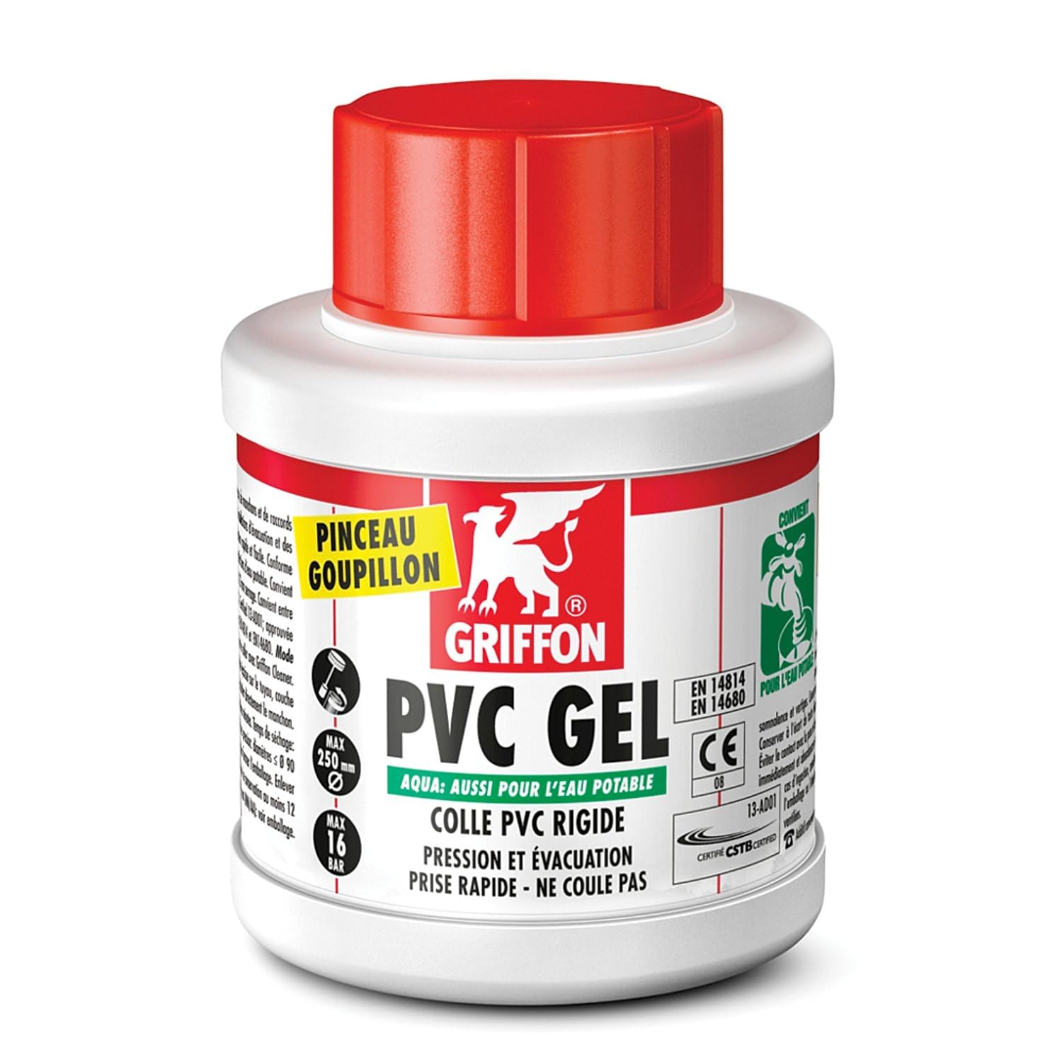 Colle PVC Gel Aqua spéciale eau potable GRIFFON pot 500 ml - 6140215