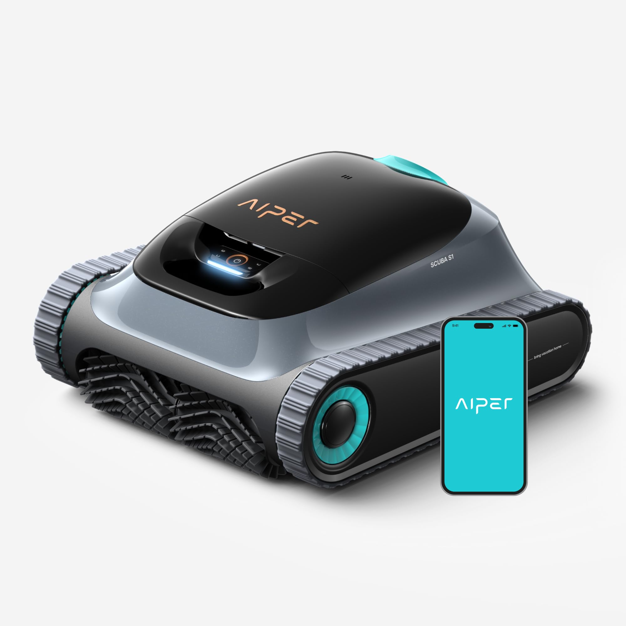 (2026 Upgrade) (Renewed) Scuba S1 Robotic Pool Cleaner,270 Min Runtime, Floor/Wall/Waterline/Shallow Area Cleaning, Ultra-fine Filter, Smarter Navigation, App Support-Deep Gray