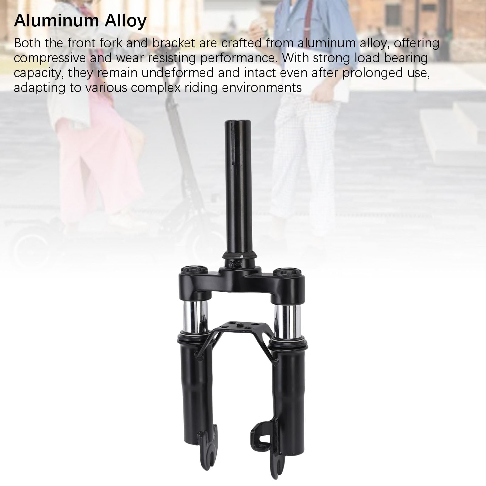 Alomejor Kit de Suspensión Delantera del Scooter Eléctrico G30, Horquilla de Absorción de Choque de Aleación de Aluminio y Soporte de Pie