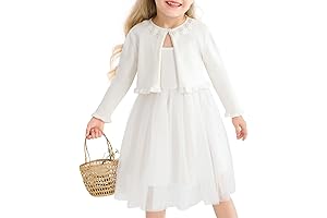 Baby Toddler Girls White Knitted Cardigan Sweater Shrug Crop Top