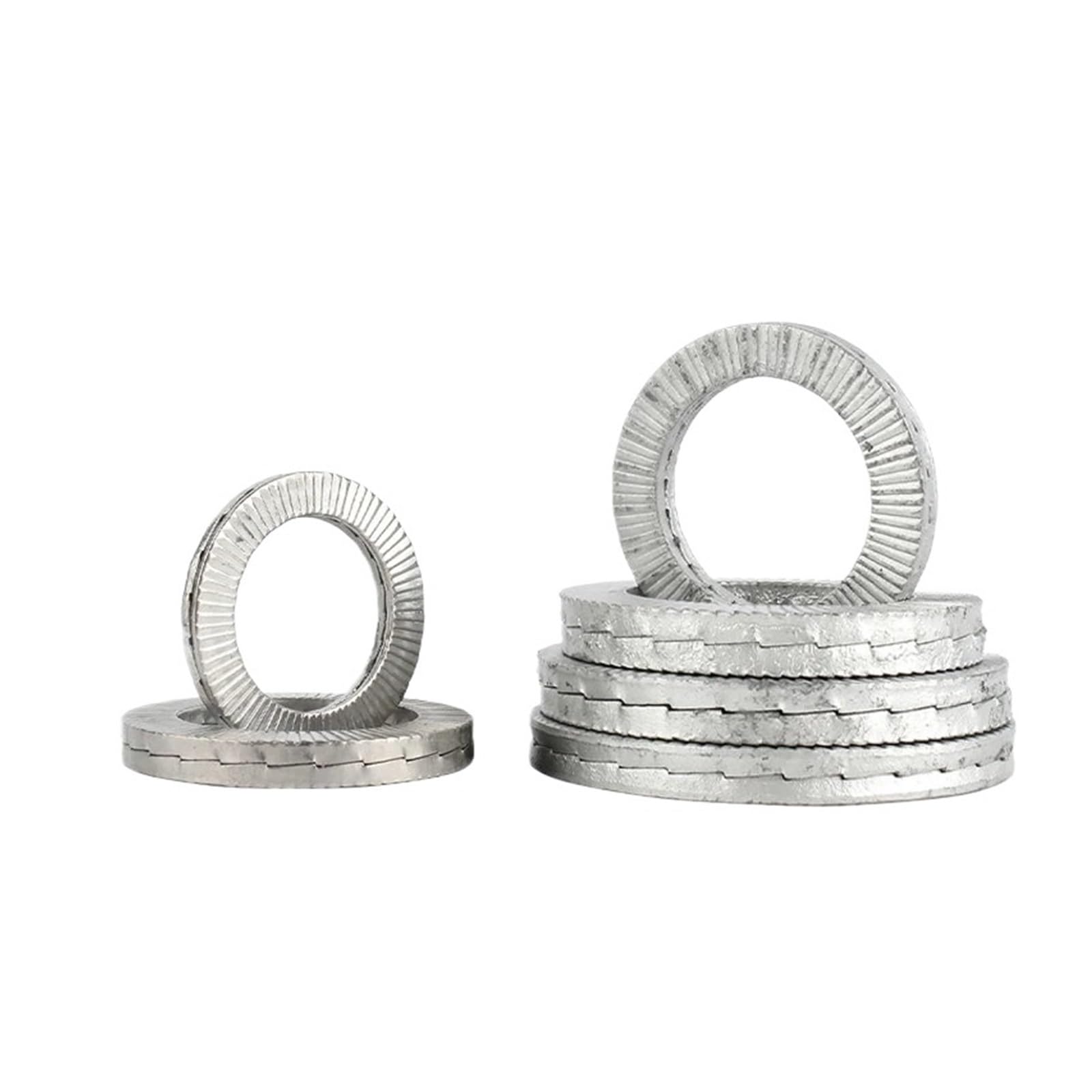 Edelstahl Beilagscheiben M3 M4 M5 M6 M8 bis M42 Doppelstock-Selbstsichernde Unterlegscheibe aus Edelstahl 304, Keilverriegelung, lose, stoßfeste Dichtung(316 Stainless Steel,M36-(1Pcs))