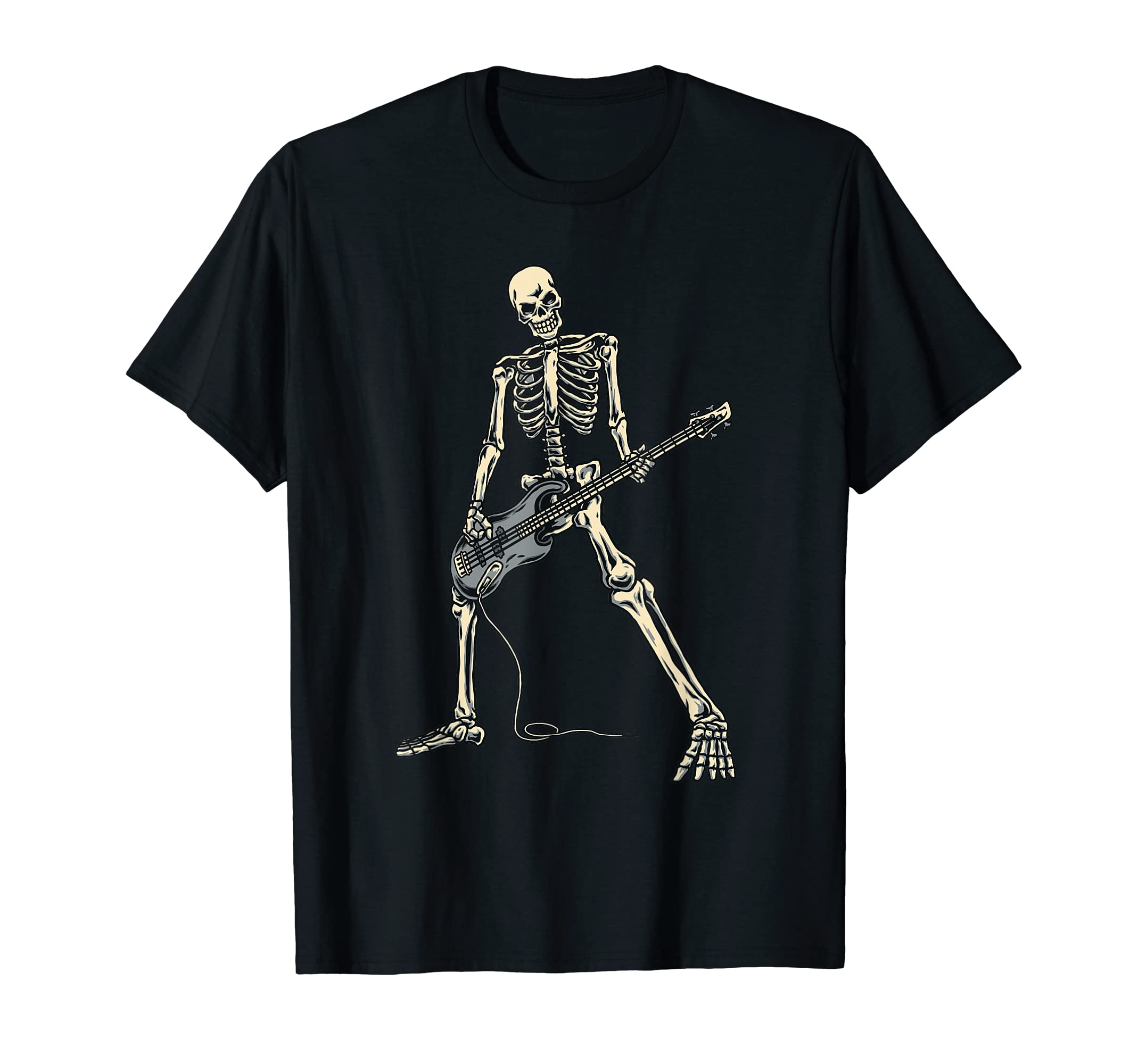 Skeleton Bass Players Birthday Holiday PresentSkeleton Playing Bass for Bassist and Bass Guitarist Present T-ShirtOEKO-TEX STANDARD 100