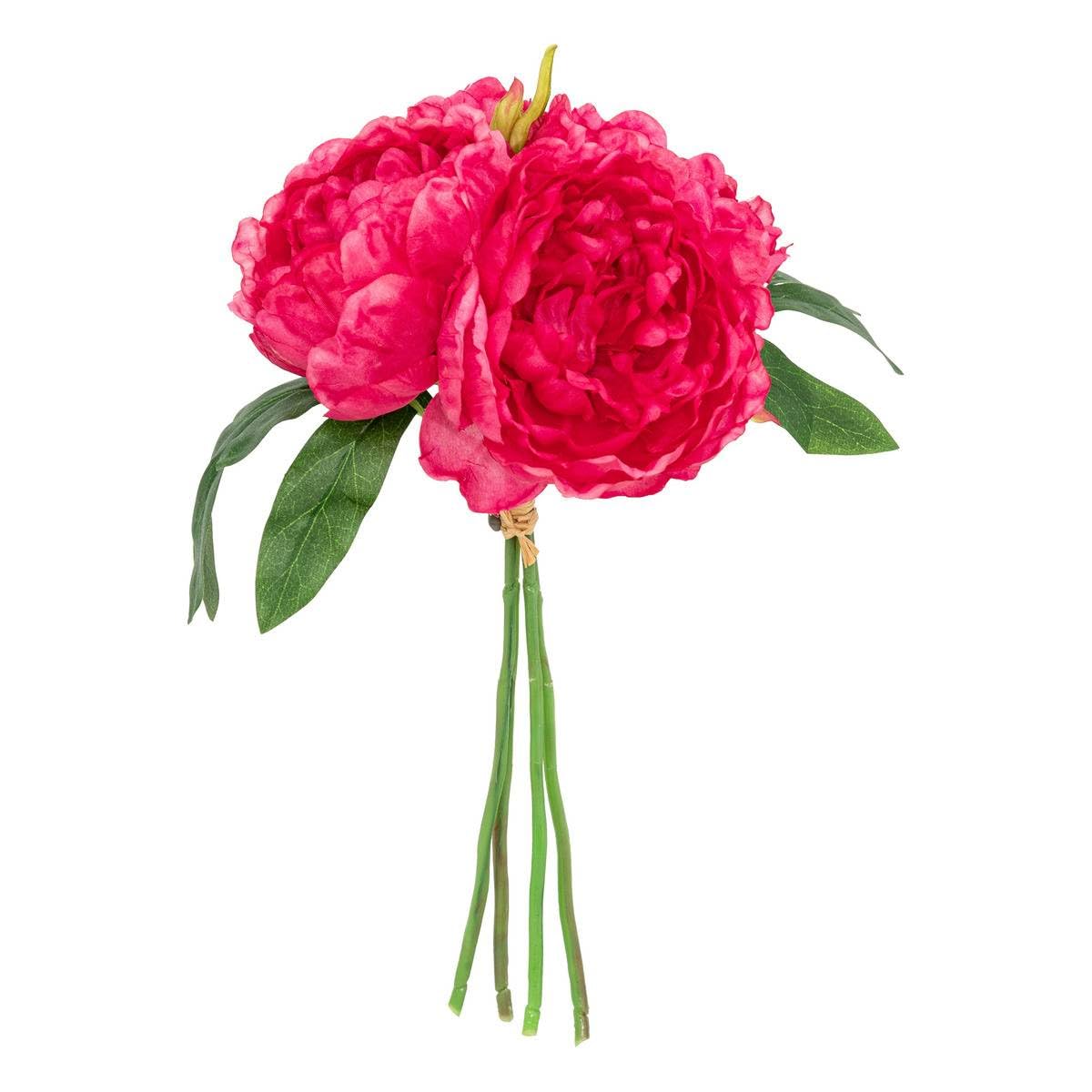 ATMOSPHERA CREATEUR D'INTERIEUR - Bouquet di 4 peonie artificiali bely rose h31cm