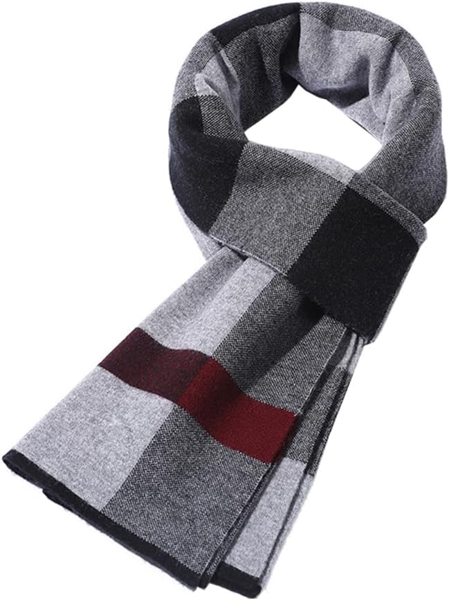 DAISHA 70.8 * 11.8 Inch Womens Mens Australian Wool Scarf, Trendy Winter Scarves Wraps Soft Warm, Christmas New Year gift.