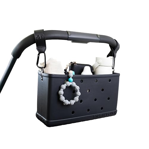 Stroll Pouch - Organizador universal de cochecito de bebé EVA con correa para el hombro y ganchos antideslizantes. Accesorio para cochecito y