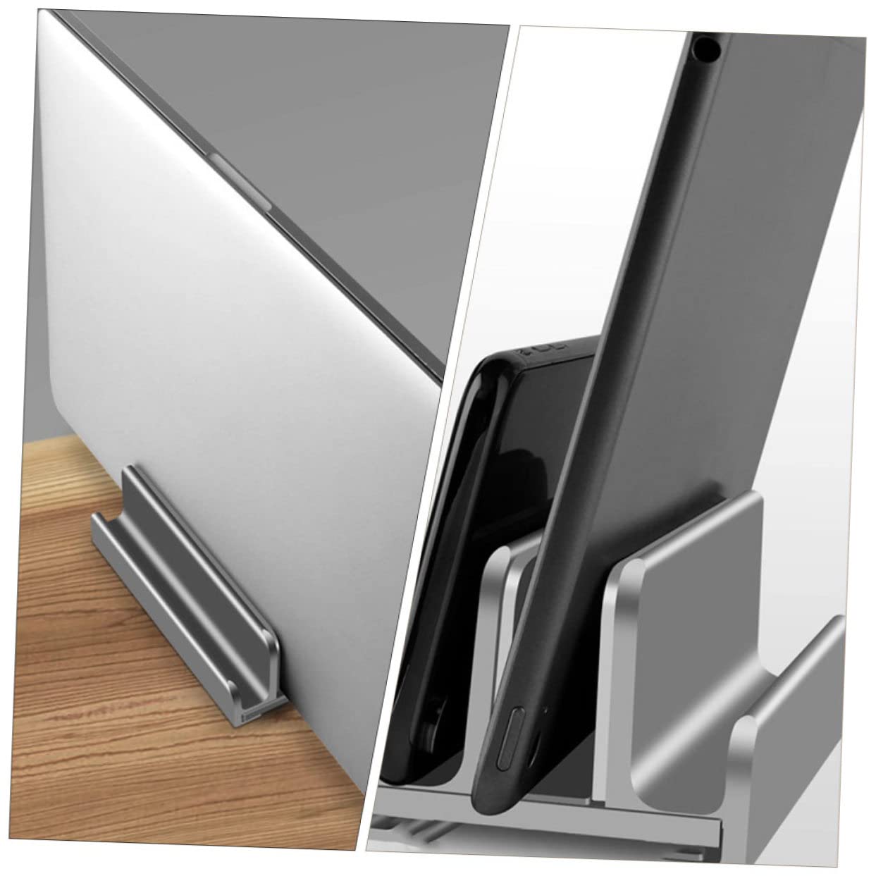 SHINEOFI 2 Piezas Soporte Vertical para Laptop y Tablet Diseño y Ergonómico Base Estable para Escritorios y de