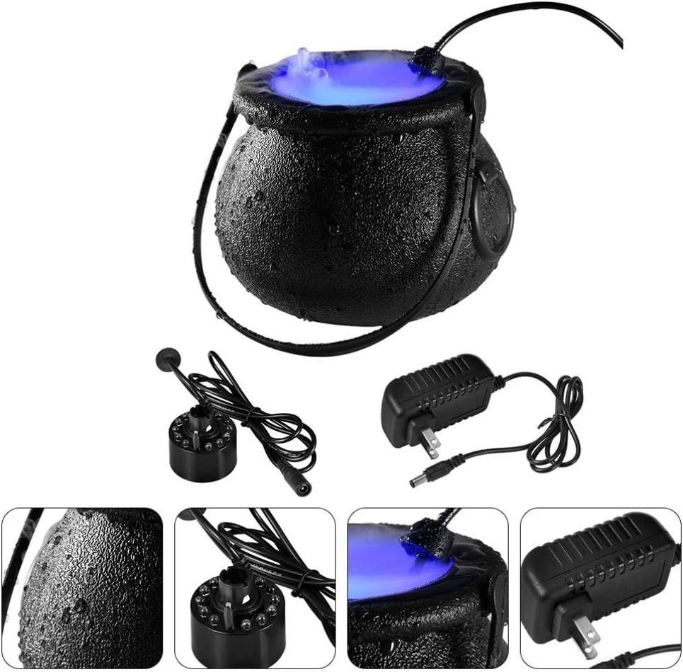 Halloween Witch Cauldron Fog Maker Electric Lighted Cauldron Halloween Party Holiday Decorations