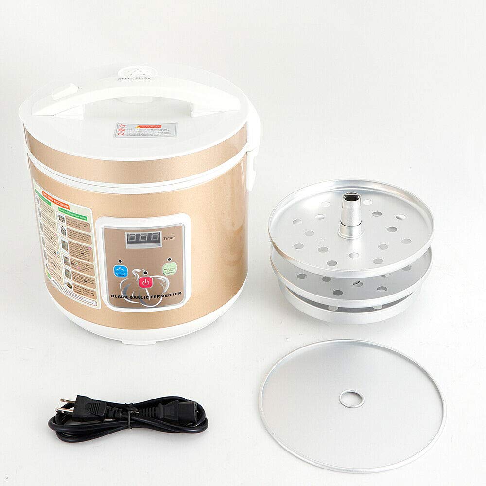 6L Black Garlic Fermenter,Full Automatic Intelligent Control Garlics Maker,Multiple Clove Garlic DIY Cooker,Kimchi machine,Sweet Rice Wine Maker(Gold)