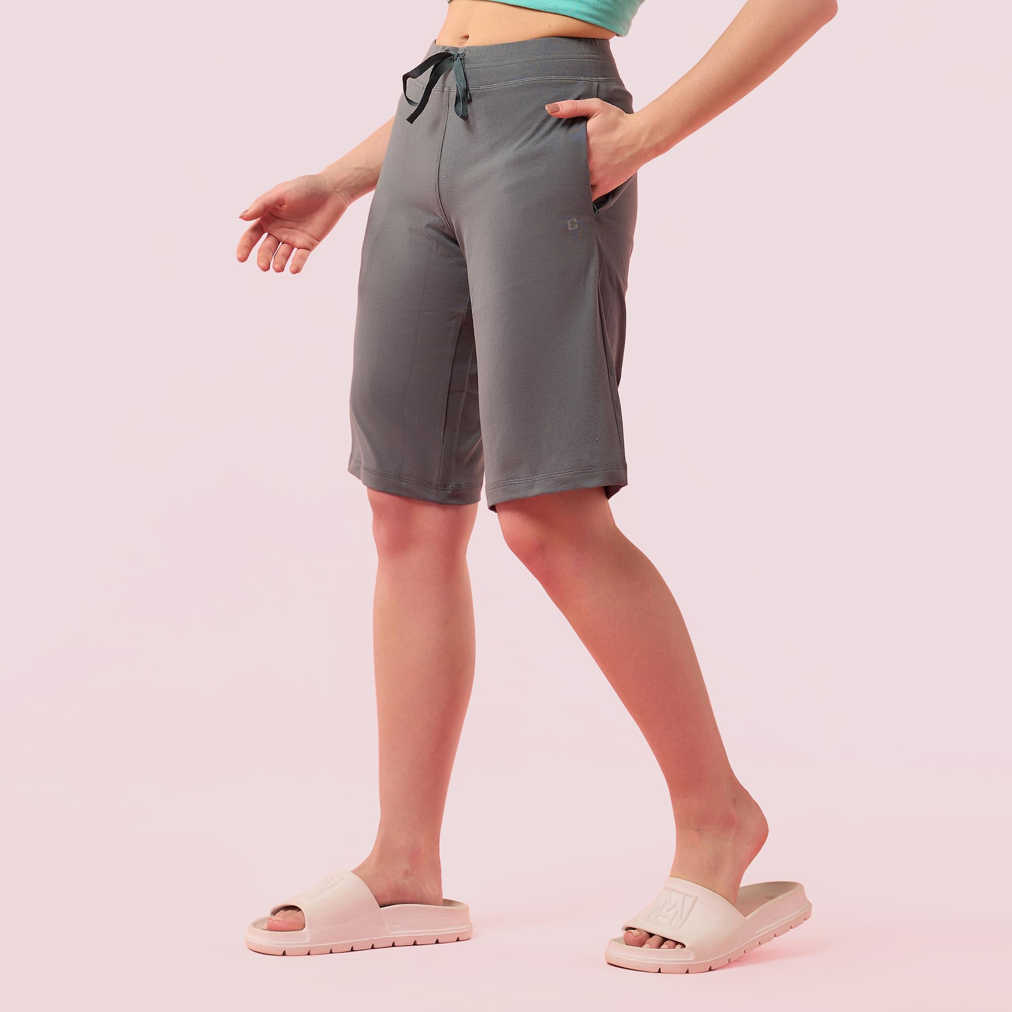 Enamor Women's Boxer Shorts (E044_Cloud Grey_M) - Image 5 thumbnail
