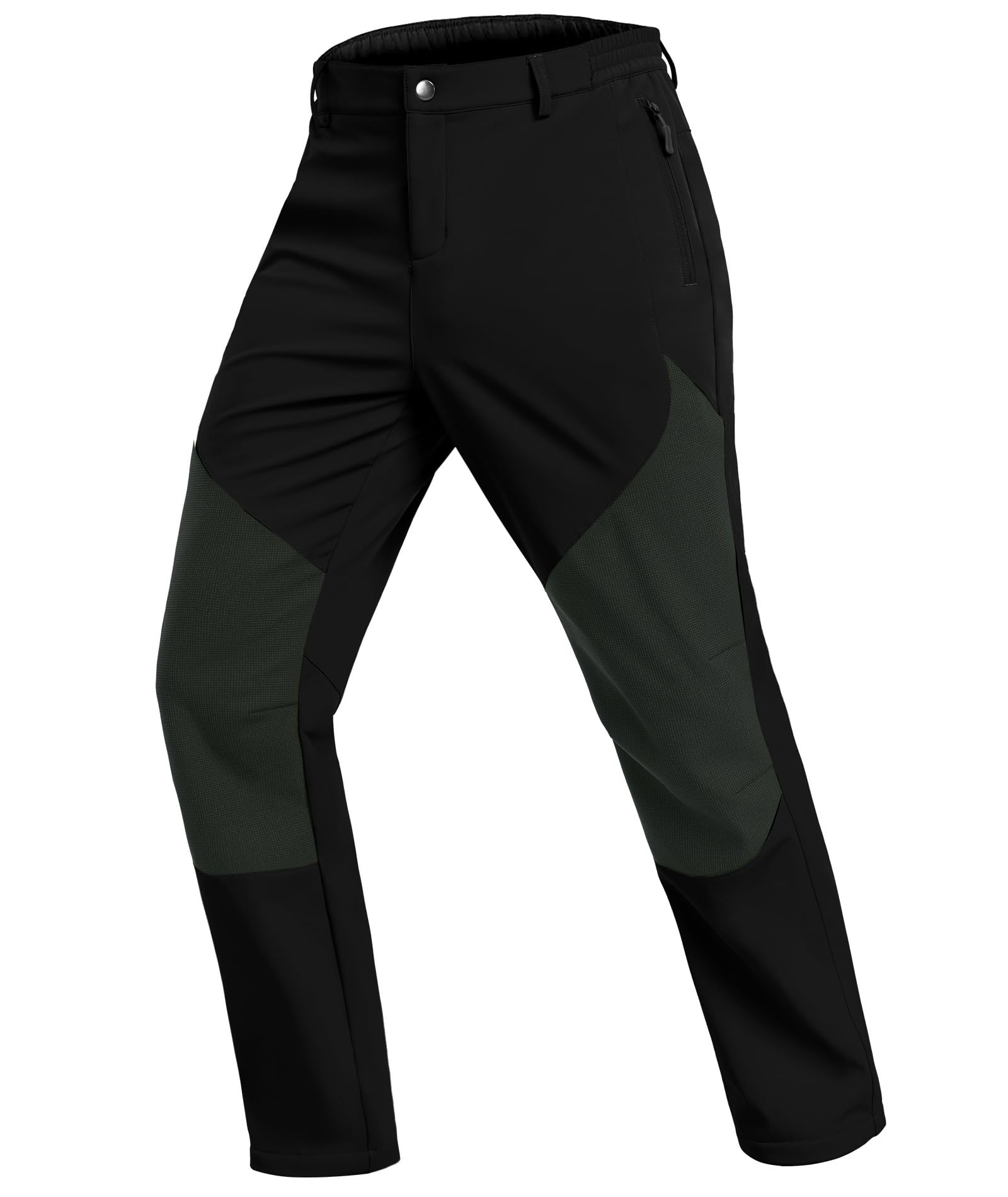 Pantaloni da Lavoro Uomo Invernali Pantaloni Trekking Antipioggia Impermeabili Termici Pantaloni Neve Sci Snowboard Caldo Antivento Tasca con Cerniera (Loose Fit)