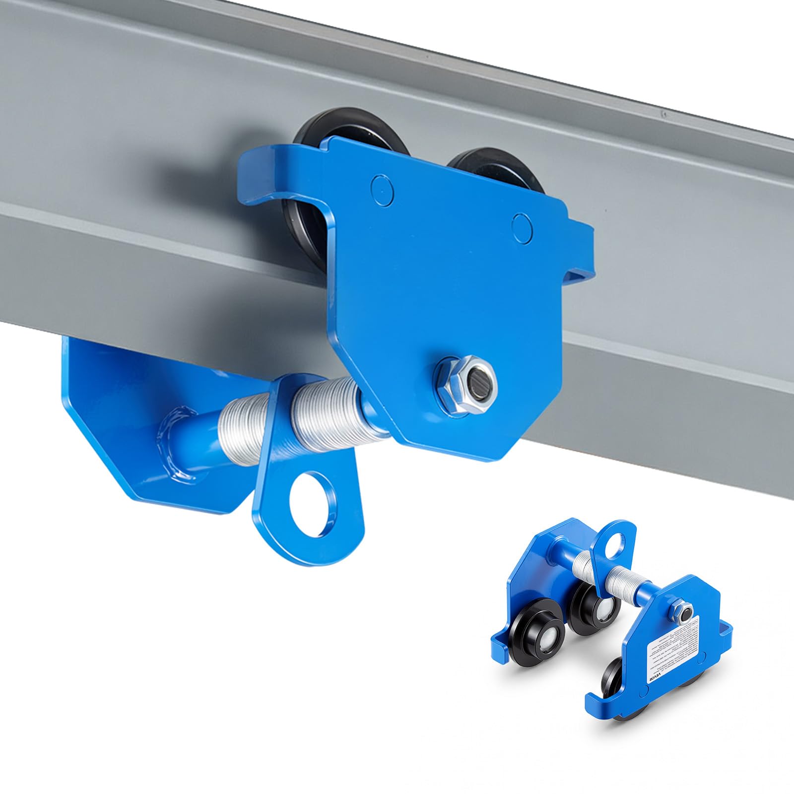 VEVOR 4 Wheel Trolley Assembly Rollers, 4 Pcs 1100 lbs Load, Dual Bearing Trolley Assembly for 1-5/8" Wide and All 1-5/8" or Taller Strut Channel, Heavy Duty Sliding Track System for Warehouse Garage — Amazon image 12