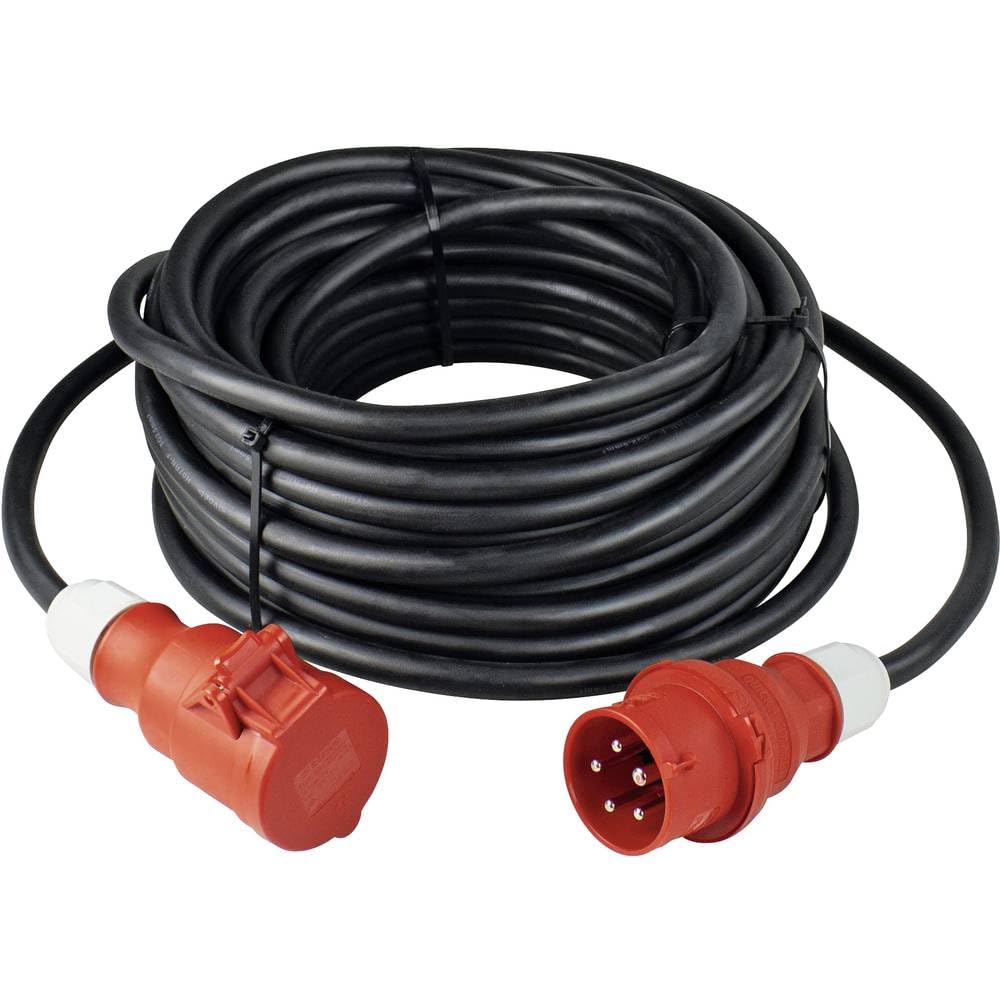 as - Schwabe 61335 Prolunga CEE, nero, 5m H07RN-F 5G6, 400V/32A/5poli, 5 m