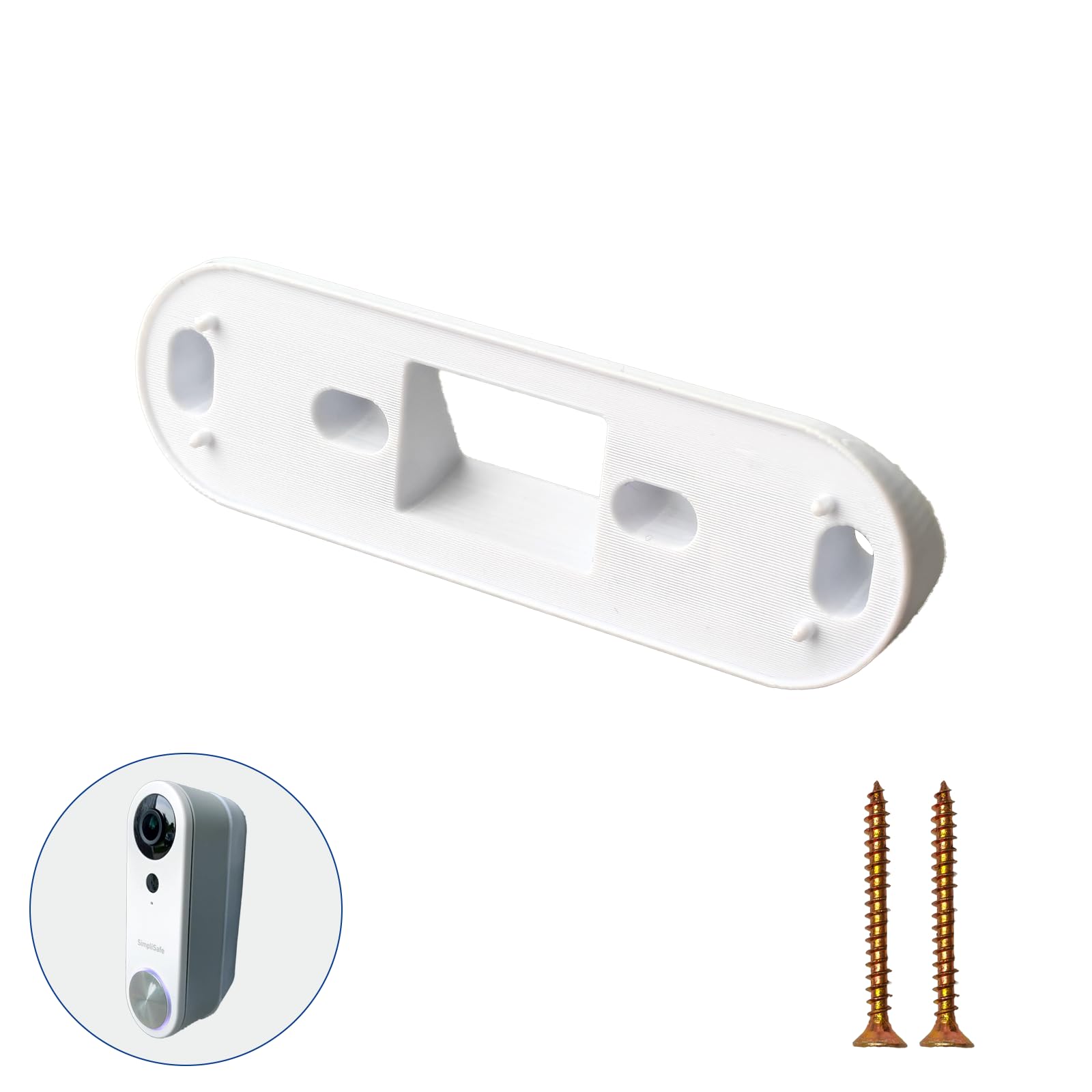 Video Doorbell Wedge Mount Bracket Compatible with SimpliSafe - Simplisafe Doorbell Bracket - 30 Degree Adjustable Viewing Angle - for Home Entry