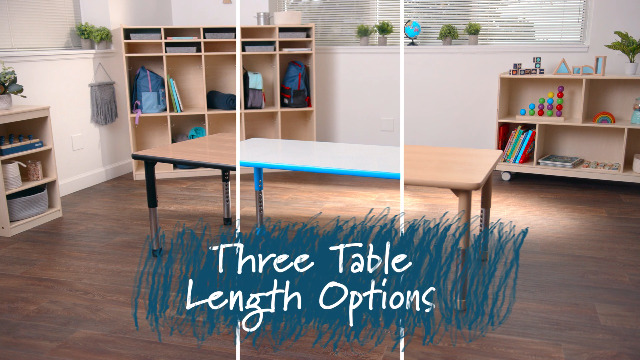 Image of Children's Factory 30 inchx72 inch As We Grow School Table, Maple-Tan, AB6604NT, Adjustable Height 16 inch-22 inch H, Kids Daycare, Preschool or Classroom Activity or Study Table
