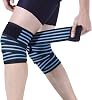 YJZQ Compression Elasticity Knee Bandage Wrap Weightlifting Squat Fitness Strap Patella Leg Thigh Calf Shin Support Brace Protector GYM Basketball Sports Guard -Arthritis Tendonitis Pain-relief