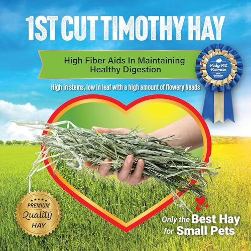 Image of Small Pet Select 1st Cutting Timothy Hay for Rabbits & Guinea Pigs, 2 lb | High Fiber Natural Hay, Grown in USA, Long Coarse Strands for Dental Wear, For Chinchillas, Hamsters, Bunnies & Small Pets