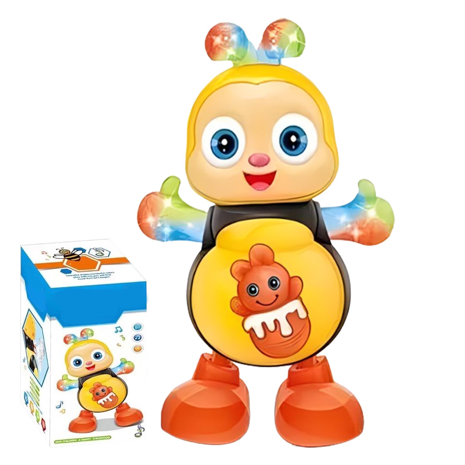 Abejitas Chiquitita Juguete Plim, Interactivo Dibujos Animados con Luces Y Abejas Musical para Niños, Juguetes Abejas con Movimiento Oscilante para Diversión Sensorial