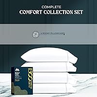 Vista 2 de Mayfair Linen Fundas de Almohada Premium de Algodón Egipcio Tamaño Estándar/Queen Juego de 4 - Fundas de Almohada de Algodón de Lujo de 1500 Cuenta