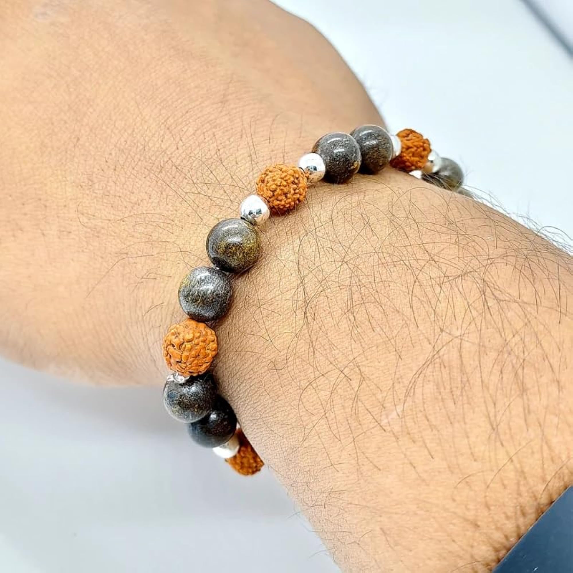 Rudraksha with Bronzite Bracelet, Spiritual Gift