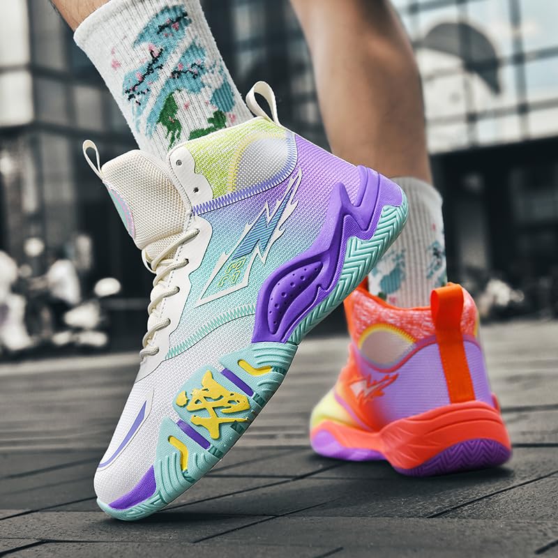 High Top Womens Mens Basketball Shoes Fashion Colorful Painting Running Sneakers Breathable Non-Slip Outdoor Casual Lightweight Sport Shoes4