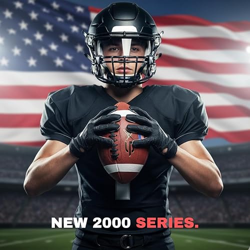 Miniatura 3 de Fútbol oficial tamaño 9, colección de la serie 2000, construcción de cuero de primera calidad, fútbol americano con bomba de bola, tamaño