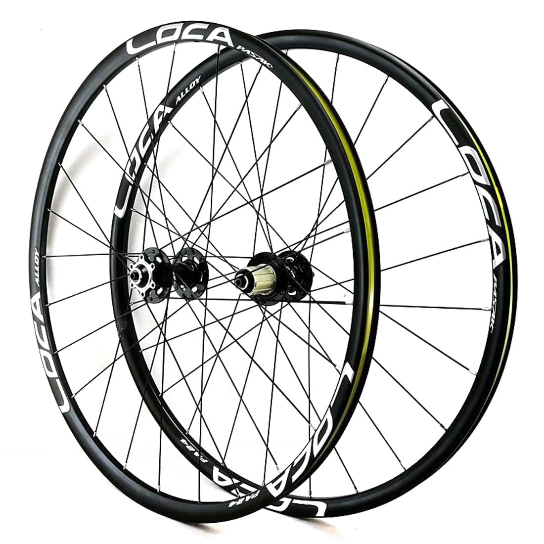 Juego de ruedas para bicicleta de gravel/carretera 700C con freno de disco y cierre rápido. Rueda delantera de 9 x 100 mm, trasera de 10 x 135 mm. Llanta de 24 radios y 120 clics, compatible con cass