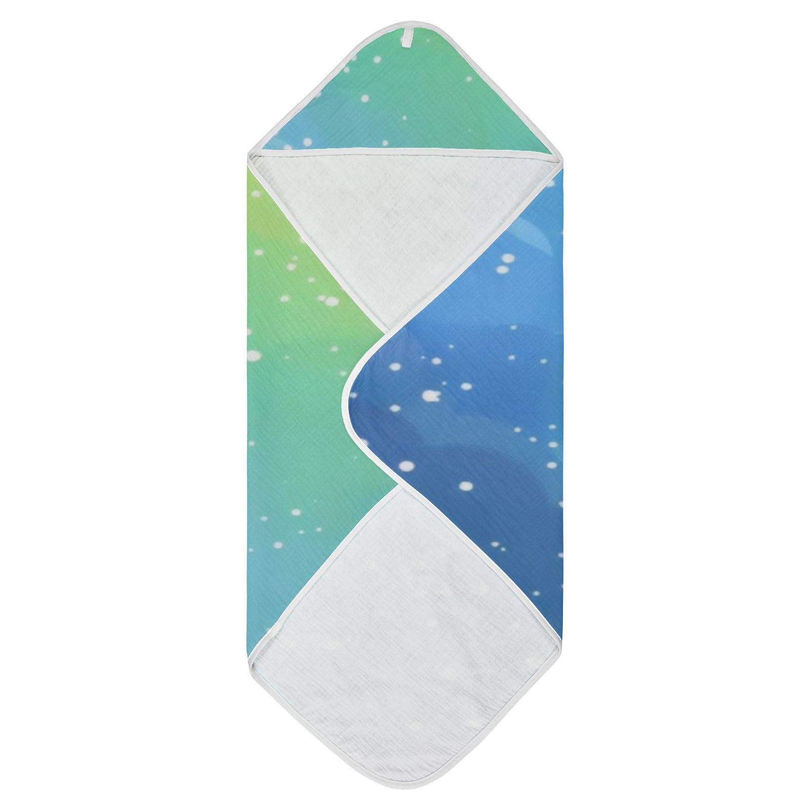 PaChyLuu Cartoon Rainbow Clouds Baby Hooded Towel Soft Cotton Baby Towels Ultra Absorbent Bath Towel for Babies Boys Girls, 35x35 Inch