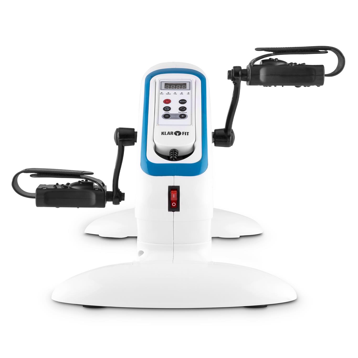Klarfit Cycloony Beintrainer - Pedaltrainer für Muskelaufbau, 70 W Beintrainer für zuhause, 12 Geschwindigkeitsstufen, Trainingscomputer, Vor- / Rückwärtslauf