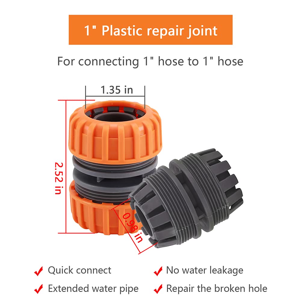 Connettori Per Tubo Da Giardino Sourcing Map: Raccordo Rapido In Plastica Per Riparare O Allungare Il Tubo (1/2 E 3/4) - 3