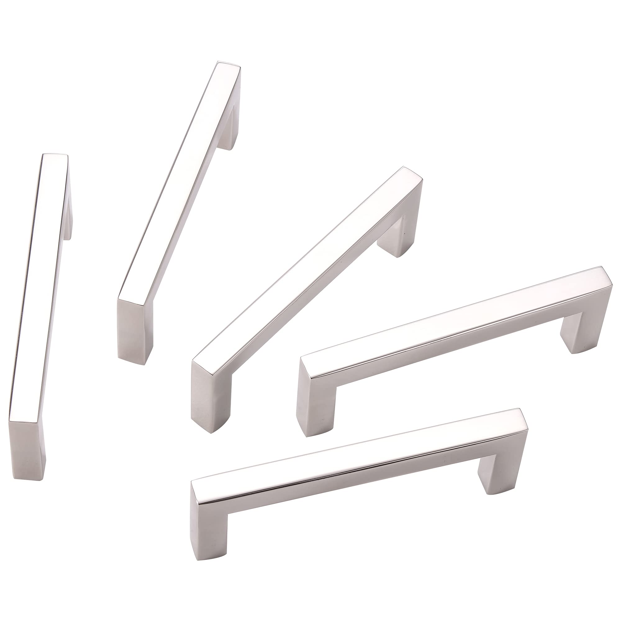 STAHLIA® Uchwyty meblowe zestaw 15 uchwytów relingowych z prawdziwej stali nierdzewnej | BA: 480 mm Profil: 10 x 10 mm | uchwyt ze stali nierdzewnej polerowany na wysoki połysk prostokątny