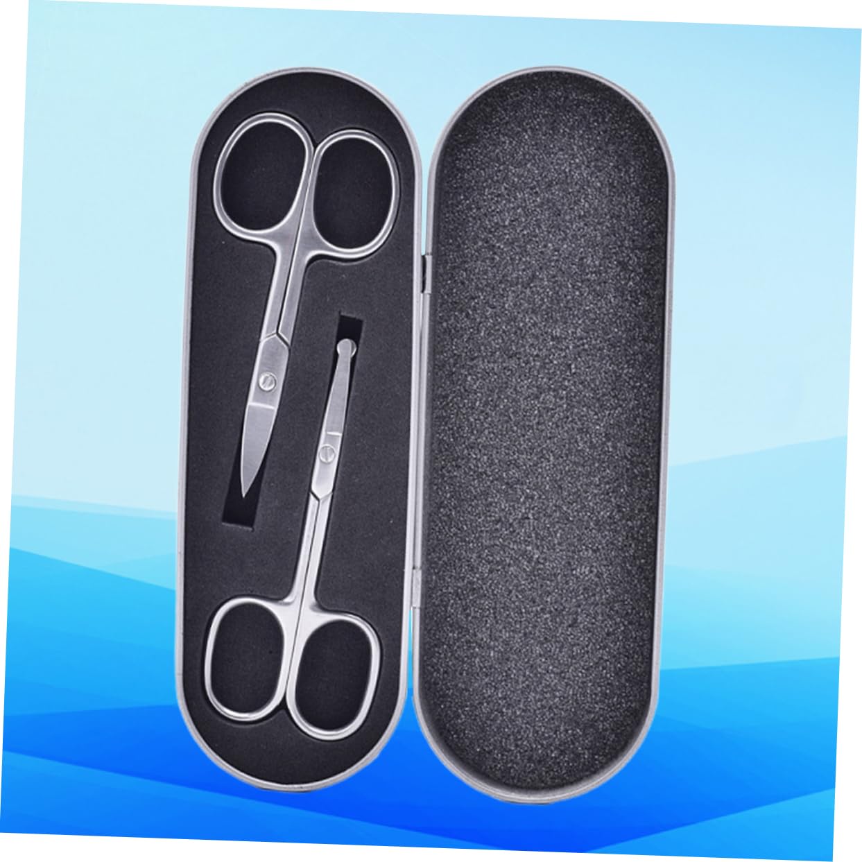 3 Set Acciaio Inossidabile Per Sopracciglia E Naso Strumento Rifinitura Sicuro E Design Ergonomico E Punte Arrotondate Per Facile 2 Pezzi * 3