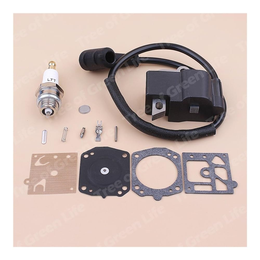 Bobina di accensione Candela Adatta for Stihl MS441 MS 441 Kit di Riparazione del carburatore Membrana Motosega 1138 400 1300