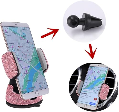 Miniatura 3 de Cxtiy Soporte universal para teléfono de automóvil, ajustable, fuerte, pegajosa, base de ventilación de aire, soporte para teléfono celular, soporte