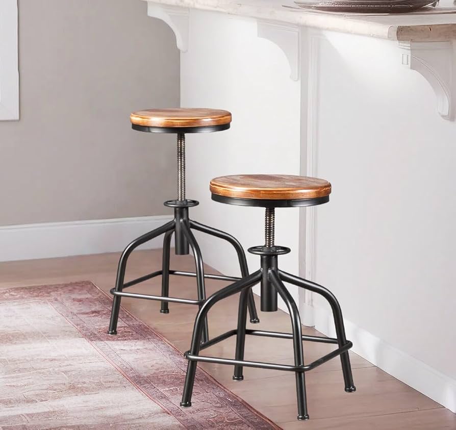 Amazon.com: Topower Farmhouse Kitchen Stool, Industrial Counter Amazon.com: Topower Farmhouse Kitchen Stool, Industrial Counter