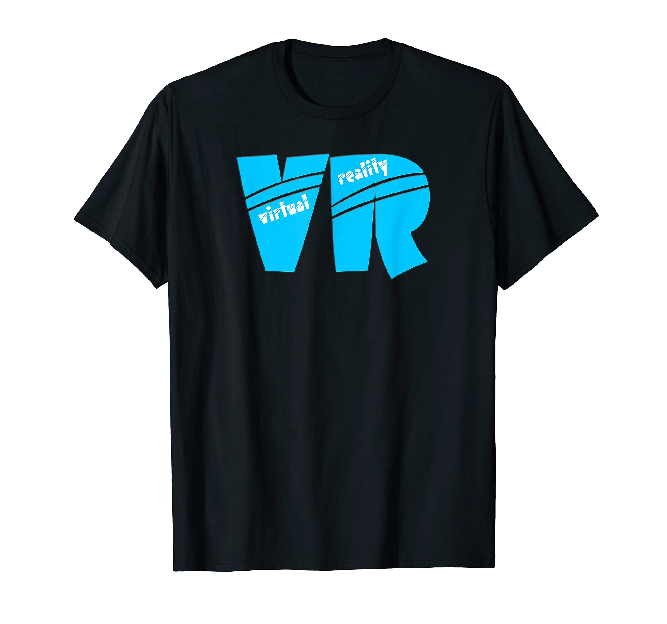 Virtual Reality VR StorylandVirtual Reality VR Big Blue Block Letters T-Shirt