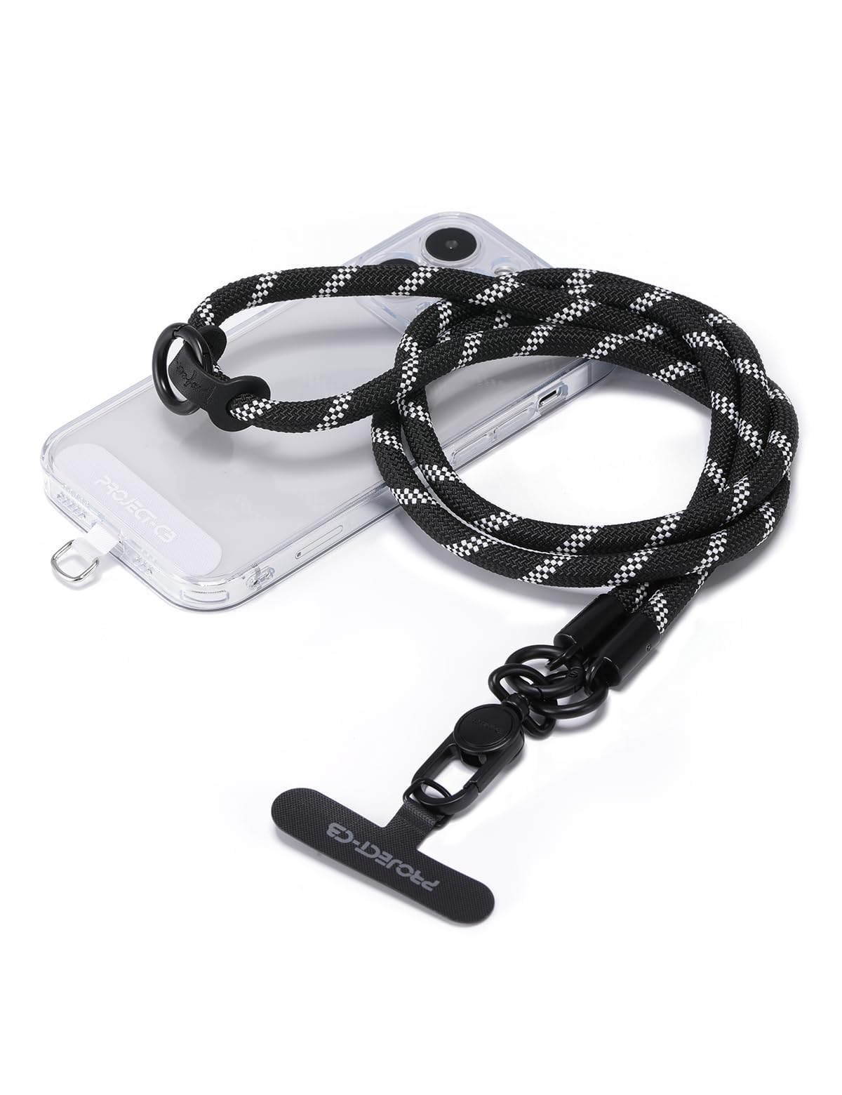 project-cb Phone Lanyard×1,Phone Tether Tab×2, Crossbody Cell Phone Lanyard,Rope Lanyard,Universal Adjustable Phone Strap(Blackshadow)
