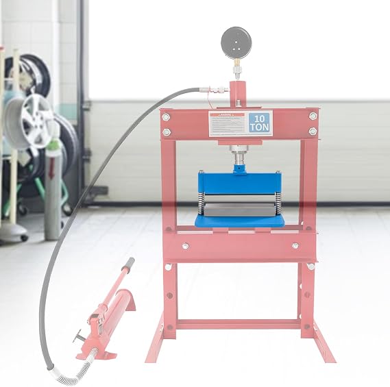 12 Press Brake Attachment for 12/20 Ton Hydraulic Workshop Presses, 3/16in Bending Thickness Press Brake Attachment Heavy Duty Metal Bending Tool Dual Spring Design 90 Bending Angle (Blue)