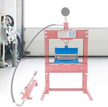 12 Press Brake Attachment for 12/20 Ton Hydraulic Workshop Presses, 3/16in Bending Thickness Press Brake Attachment Heavy Duty Metal Bending Tool Dual Spring Design 90 Bending Angle (Blue)