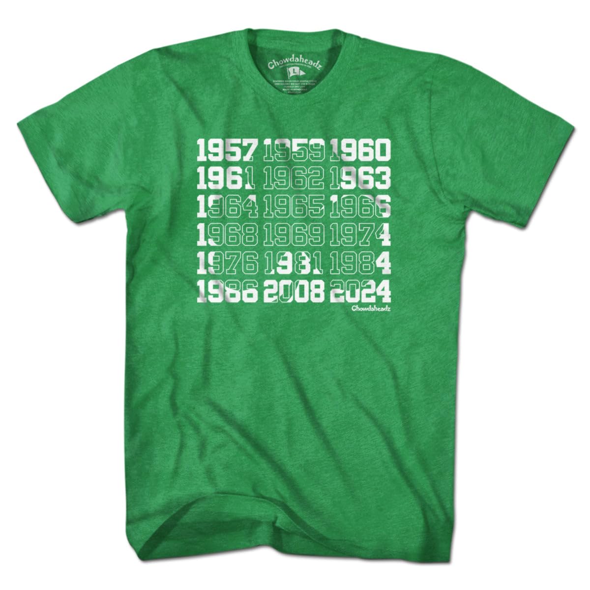 Boston Basketball Championship Dates Shamrock T-Shirt – Unisex Vintage-Style Tee