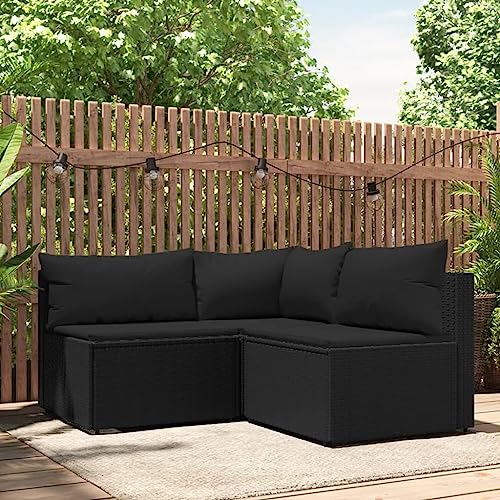 Hommdiy Gartenmöbel Set Balkonmöbel 3-TLG. Garten-Lounge-Set mit Kissen...
