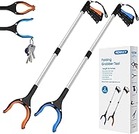 Vista 9 de Herramienta de agarre de 34 pulgadas, paquete de 2 herramientas de recogida plegables con mandíbula giratoria de 360° e imanes, herramienta