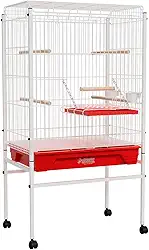 Viveiro Grande para Calopsita Papagaio Ringneck Aves Luxo (Vermelho)