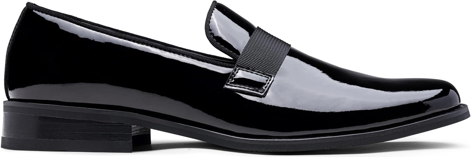 Jousen Men's Tuxedo Shoes Business Formal Loafers for Men Slip On Dress Shoes
